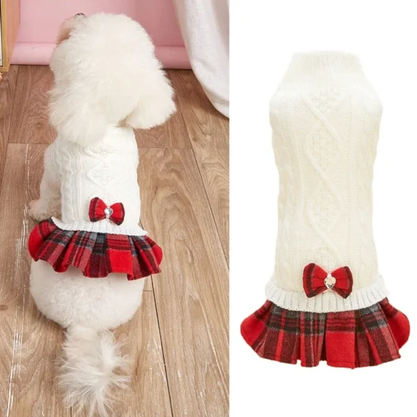 Puppy Knitted Sweater Dress