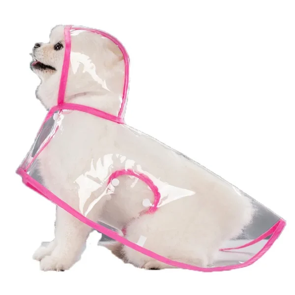 Transparent Dog Raincoat with Hat